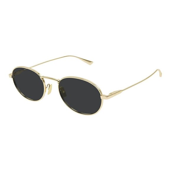 NEW SL799 003 SAINT LAURENT SUNGLASSES WOMEN ROUND GOLD EYEWEAR - Picture 1 of 4